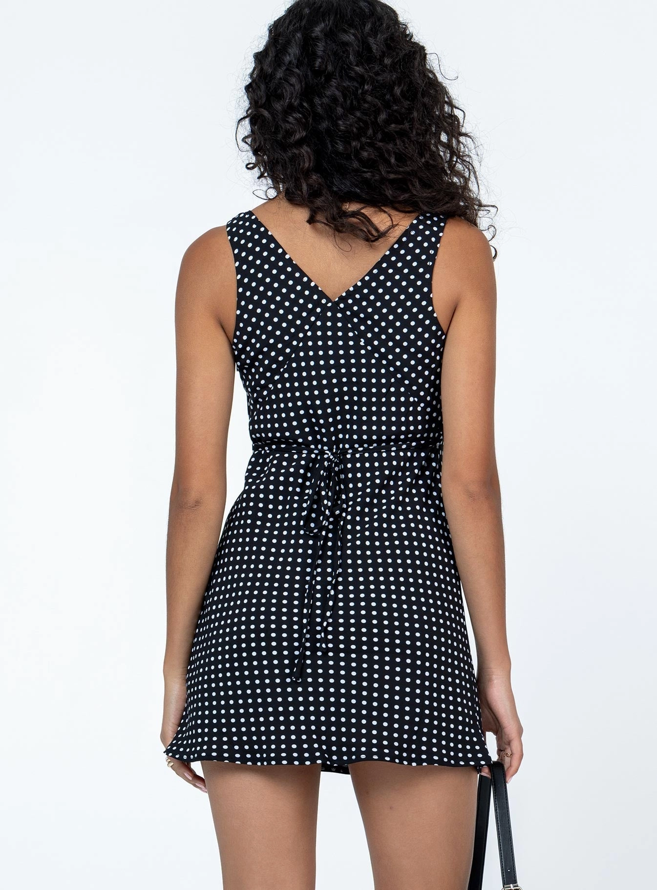 Move Easy Effortless Layer Wear Nellie Mini Dress Black Polka Dot