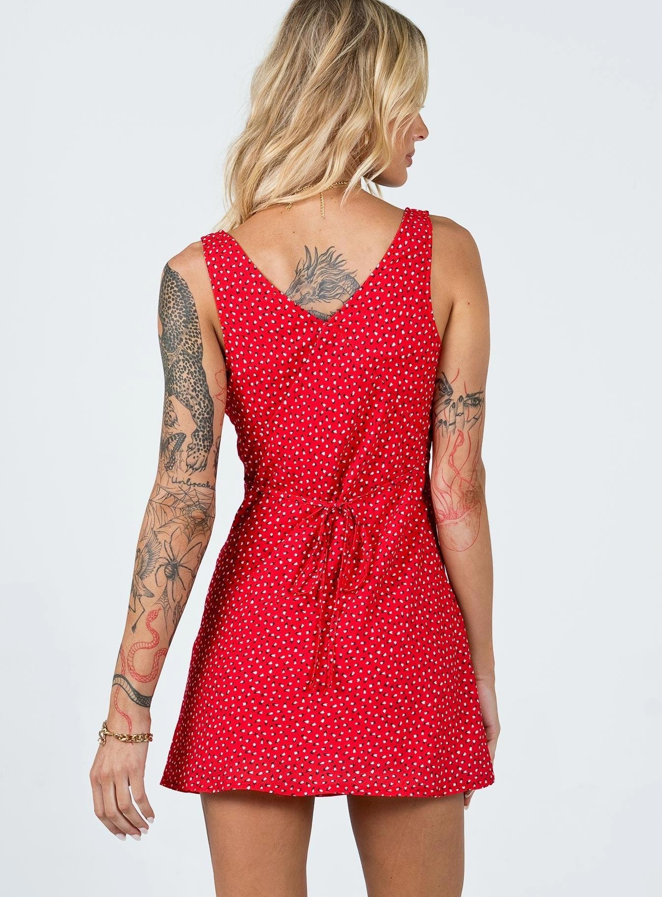 Basic Cool Evening Look Nellie Mini Dress Red Floral