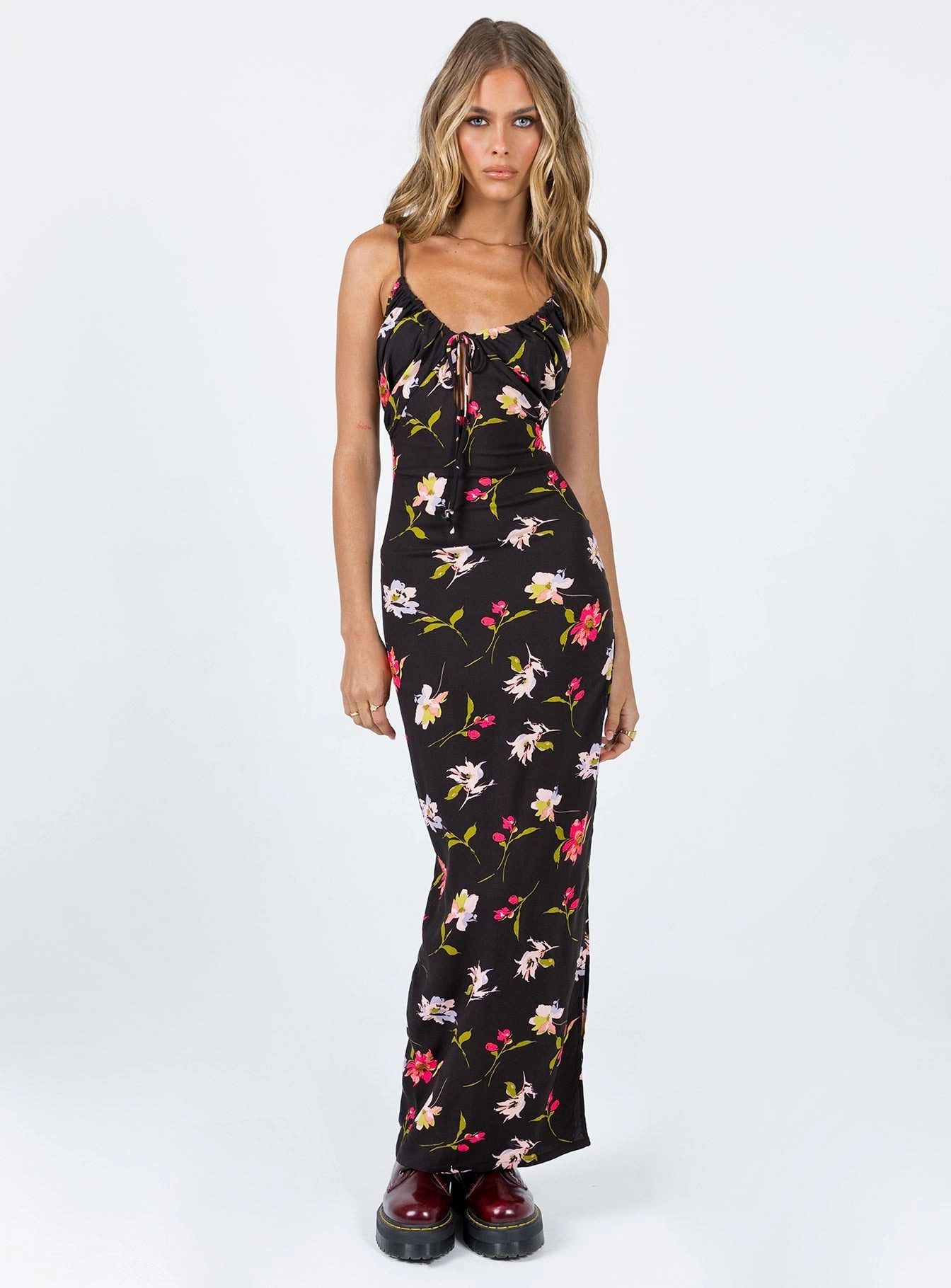 Soft Glide Brailey Maxi Dress Black Multi
