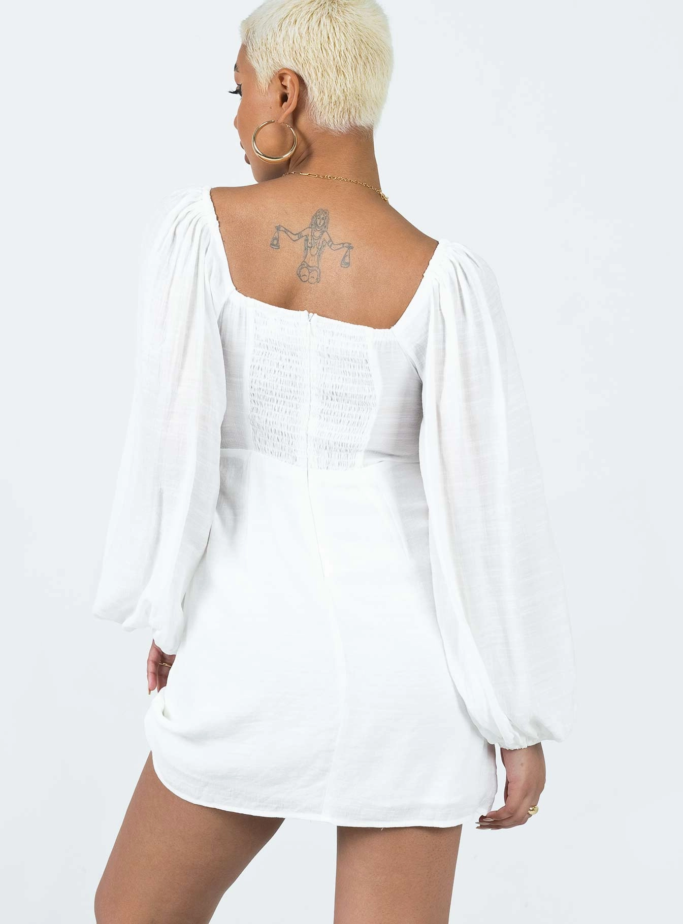 Milly Mini Dress White Elegant Flow Timeless Fit Look