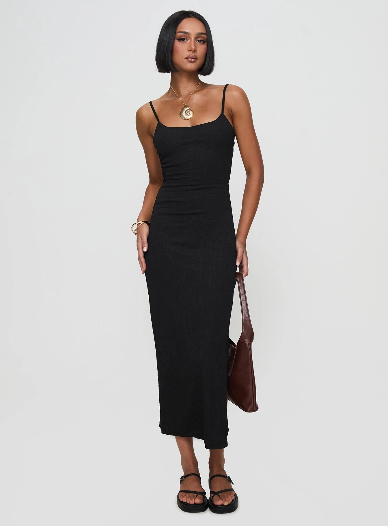Elestria Maxi Dress Black Easy and Effortless