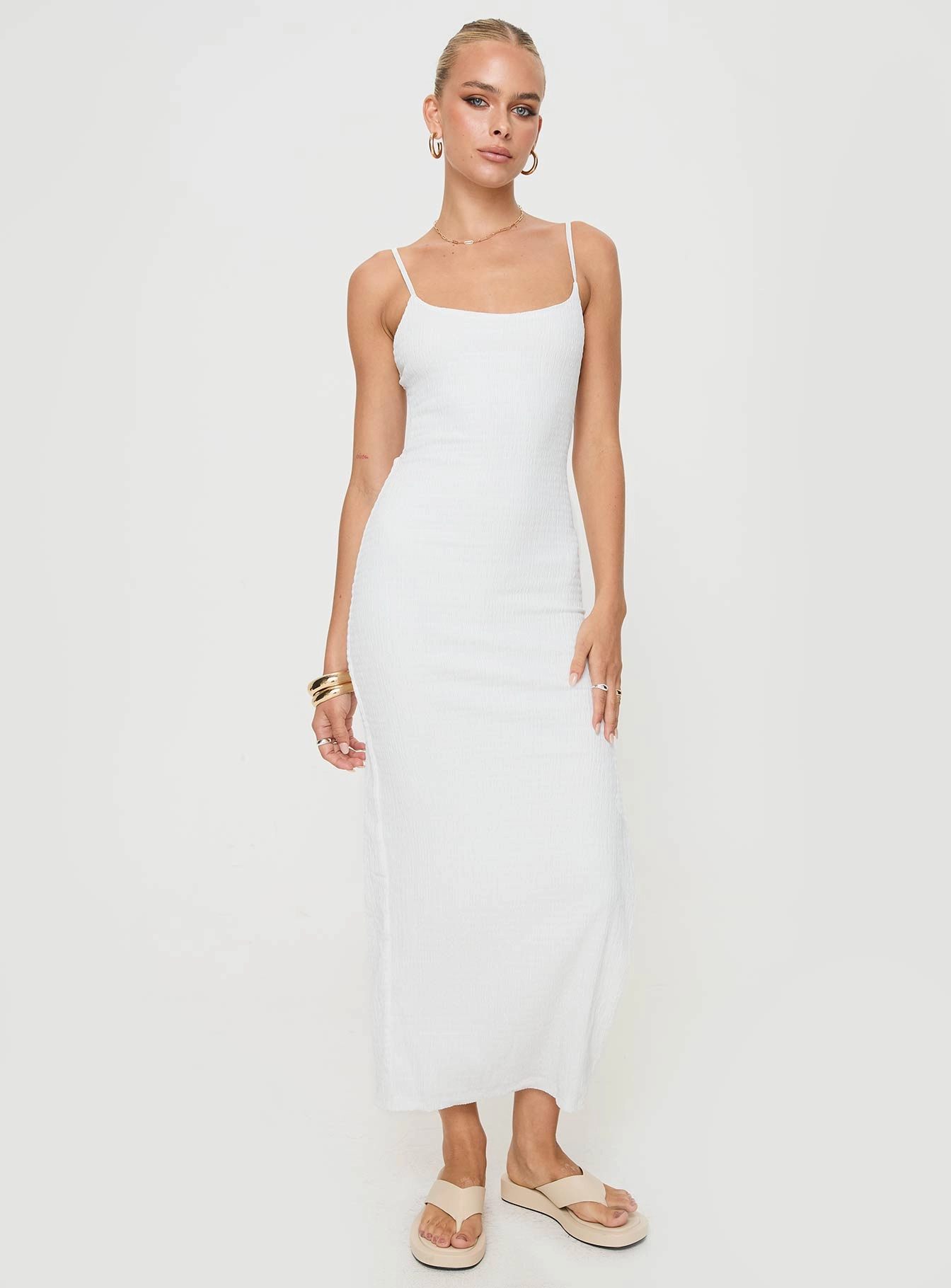 Elestria Maxi Dress White Urban Ready Light Flow