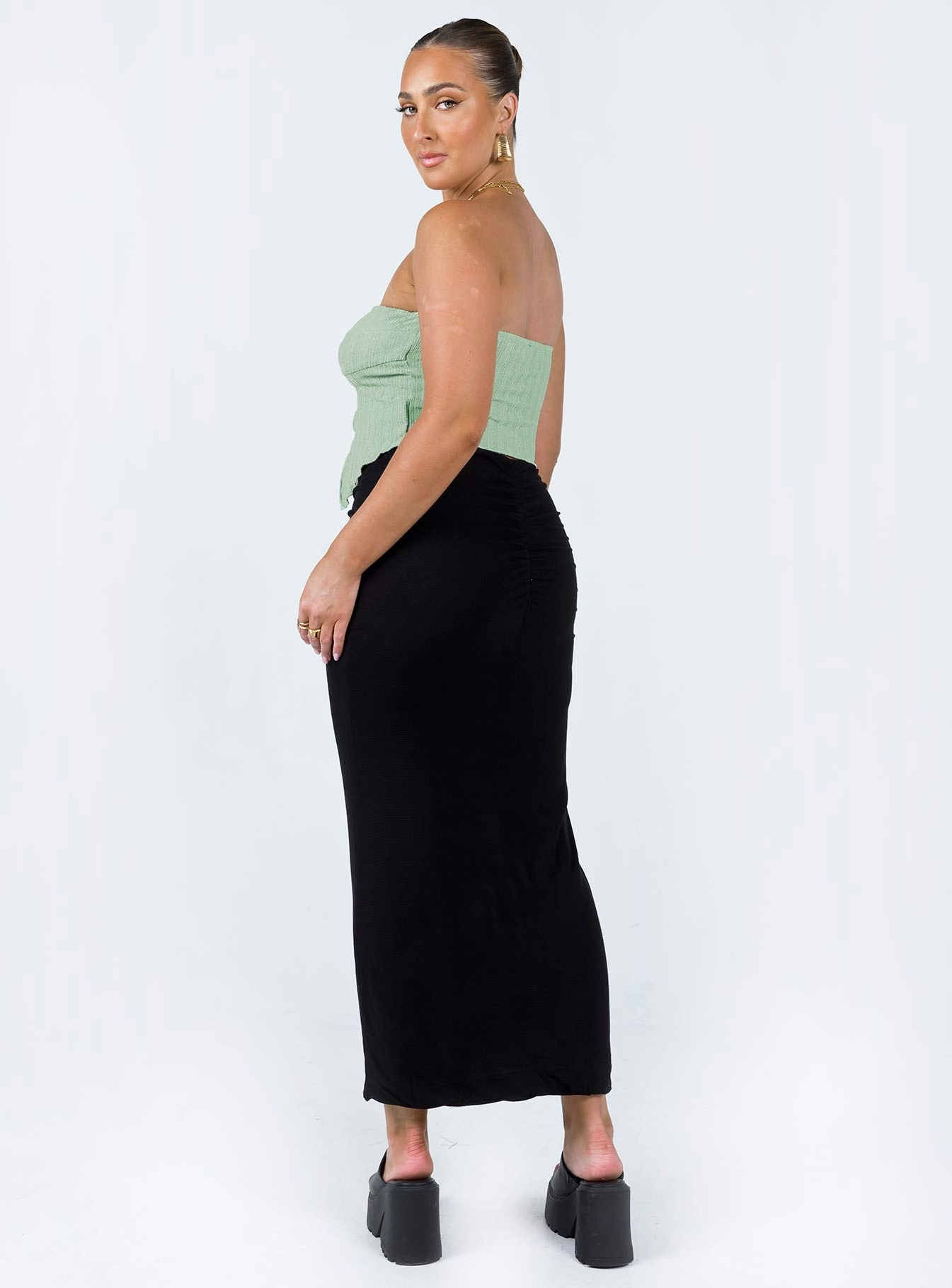 Subtle Detail Elidy Maxi Skirt Black