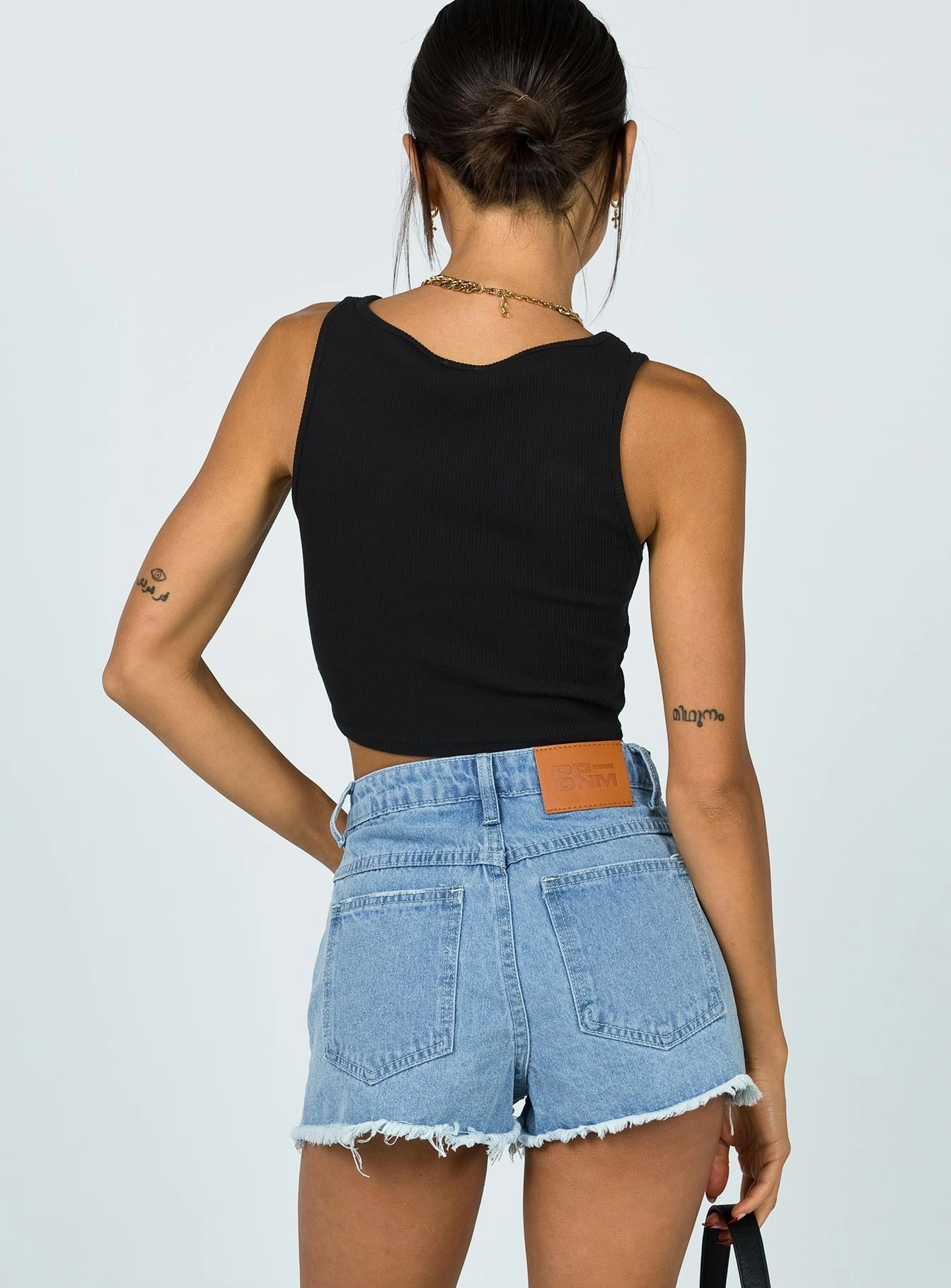 denim material Elise Shorts