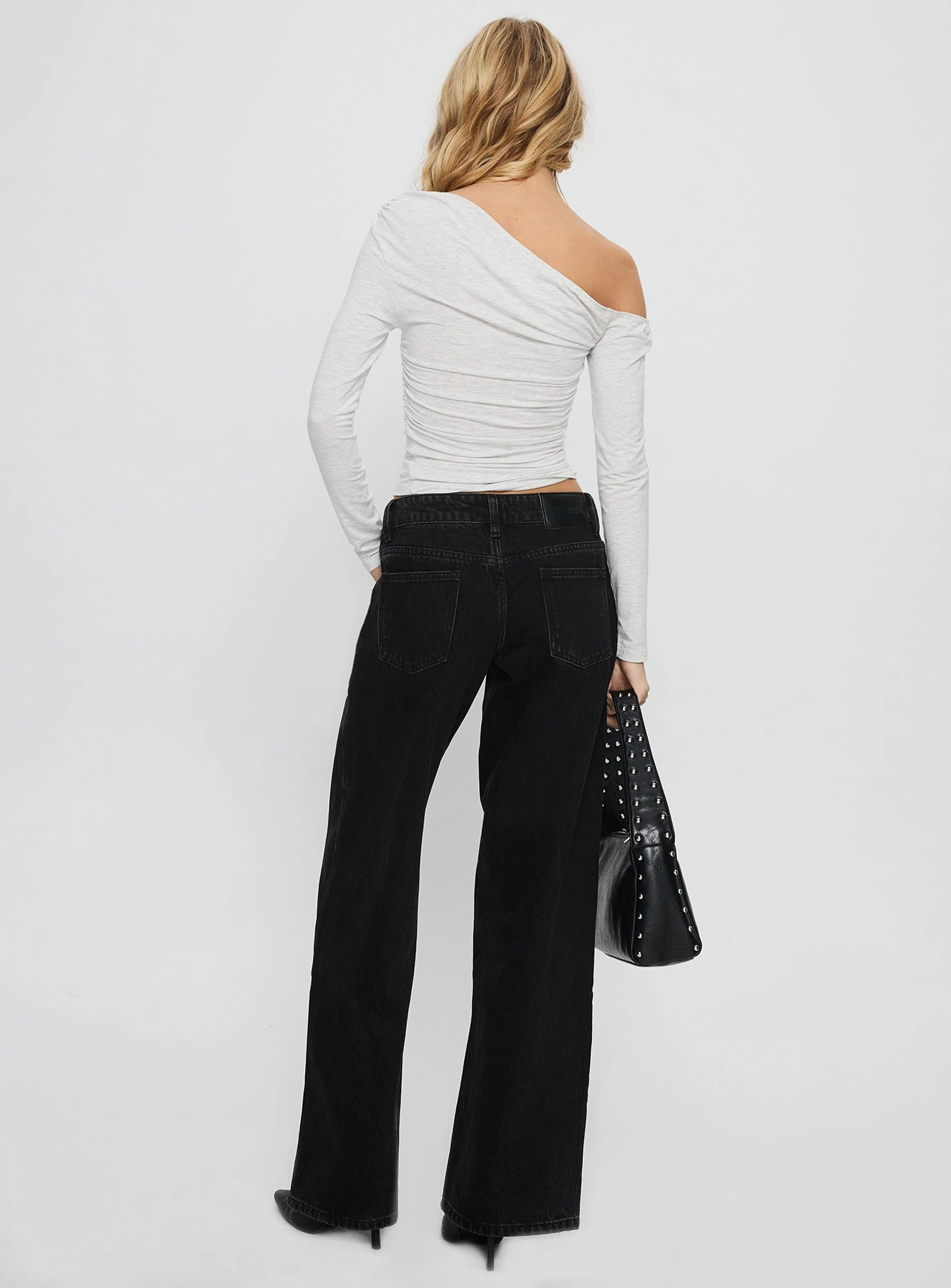 Ellanor Low Rise Straight Leg Jeans Washed Black Petite Sleek Option Fashionable Touch