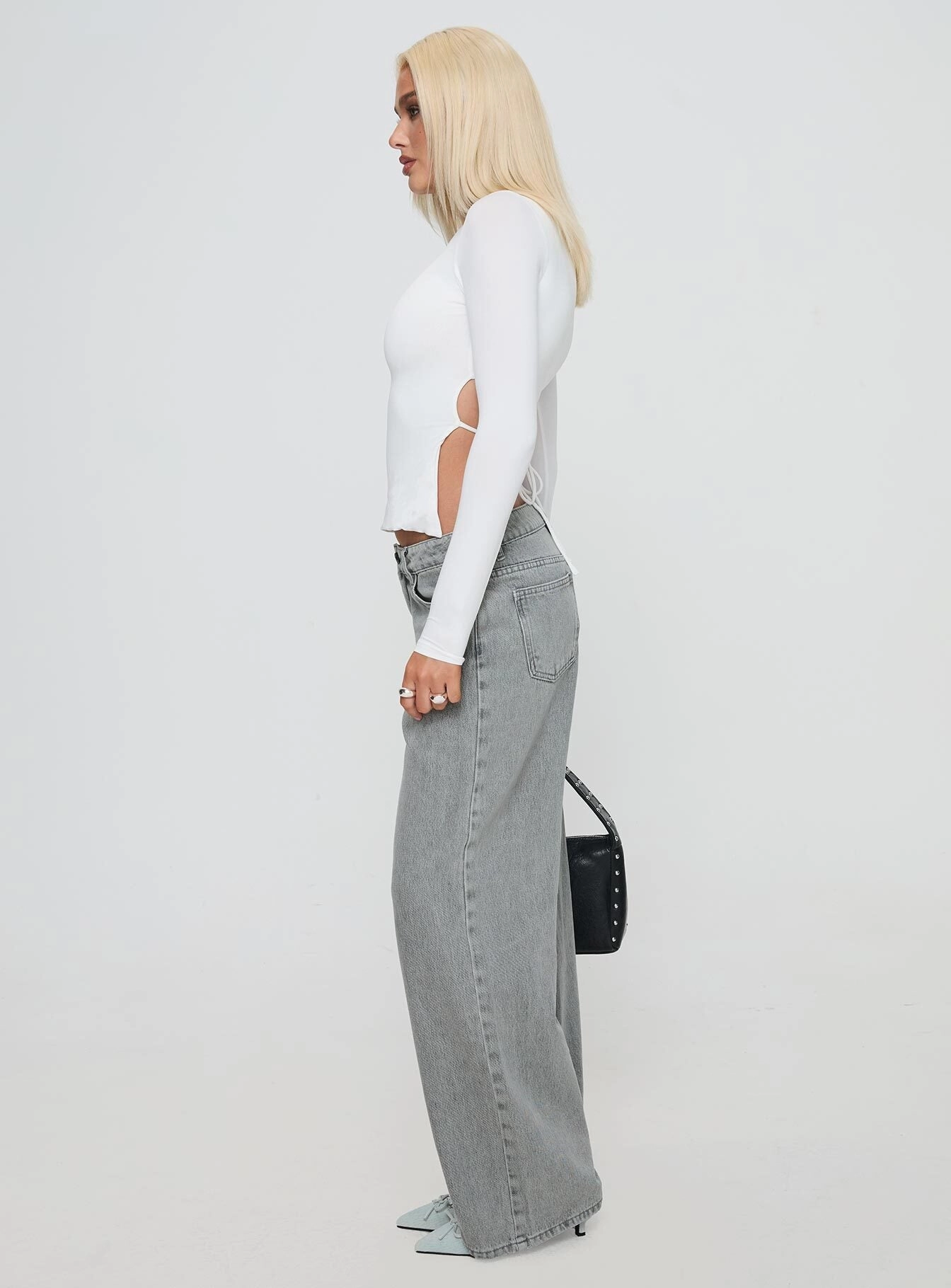 Ellanor Low Rise Straight Leg Jeans Washed Grey Petite City Ready
