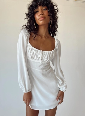 Lounge Vibes Chill Mode Elvira Mini Dress White