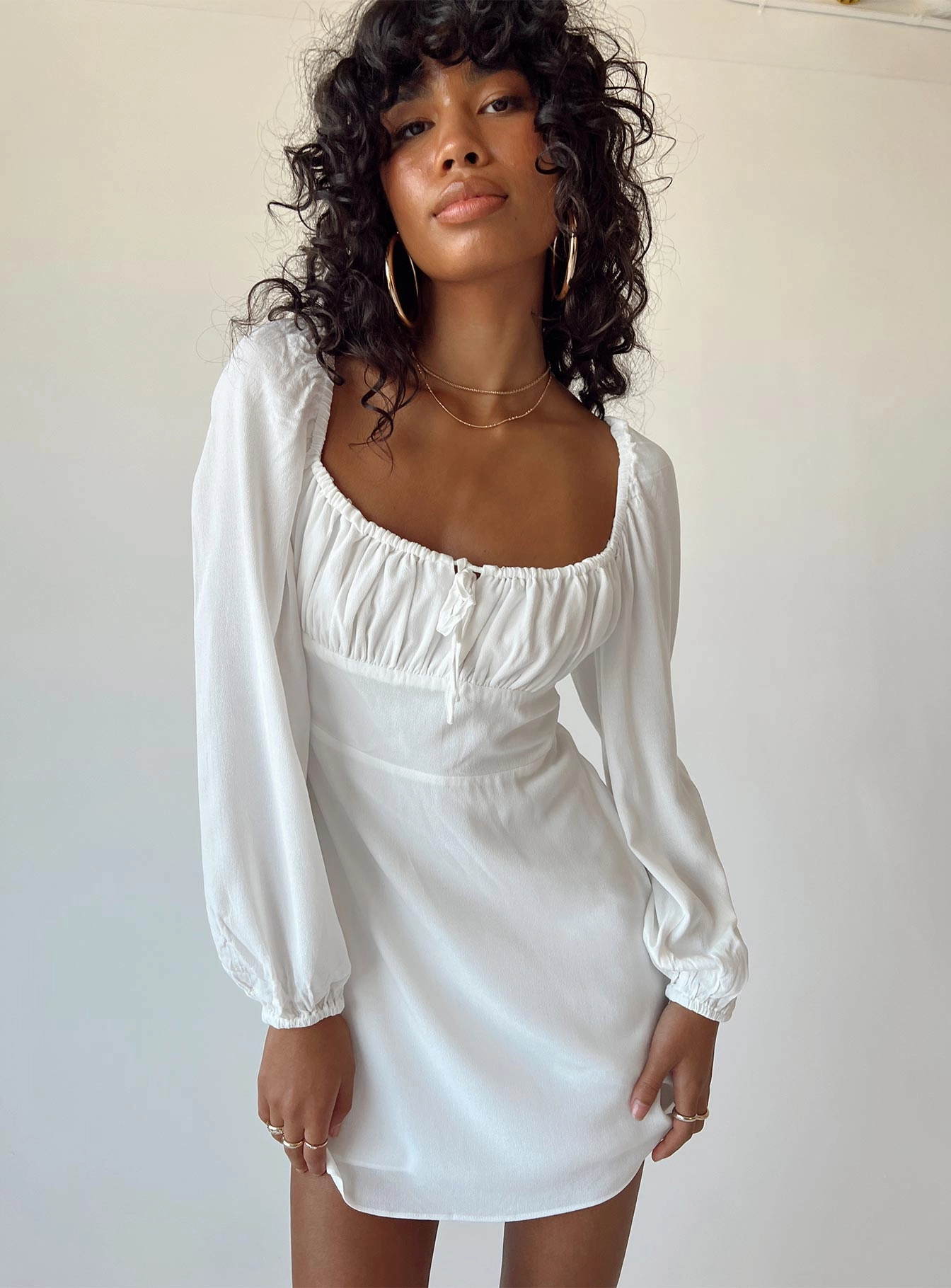 Lounge Vibes Chill Mode Elvira Mini Dress White