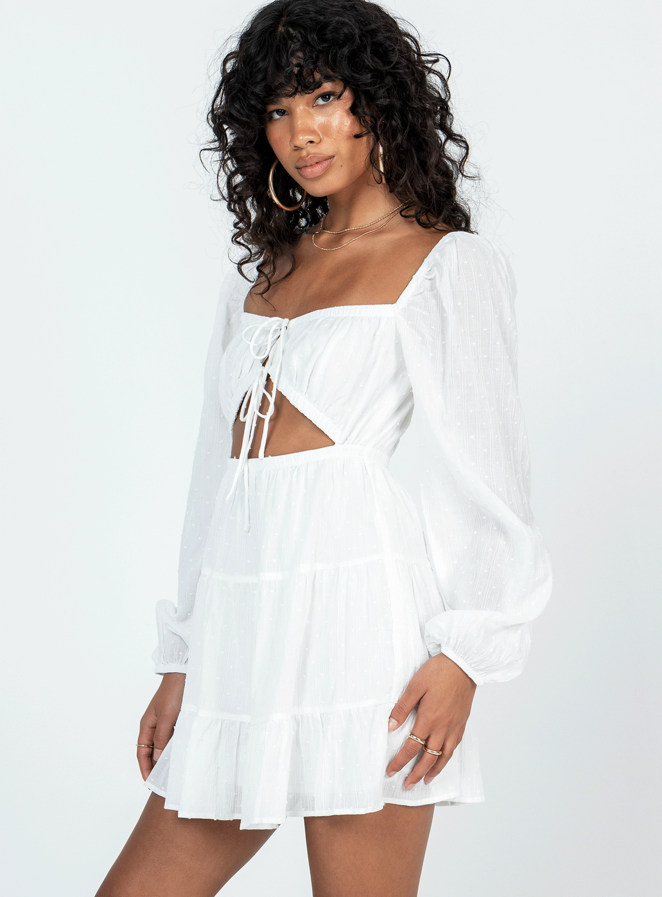 Emelia Mini Dress White Relax Cut Chic Fit