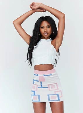 Emilia Mini Skirt Pink Contemporary Design