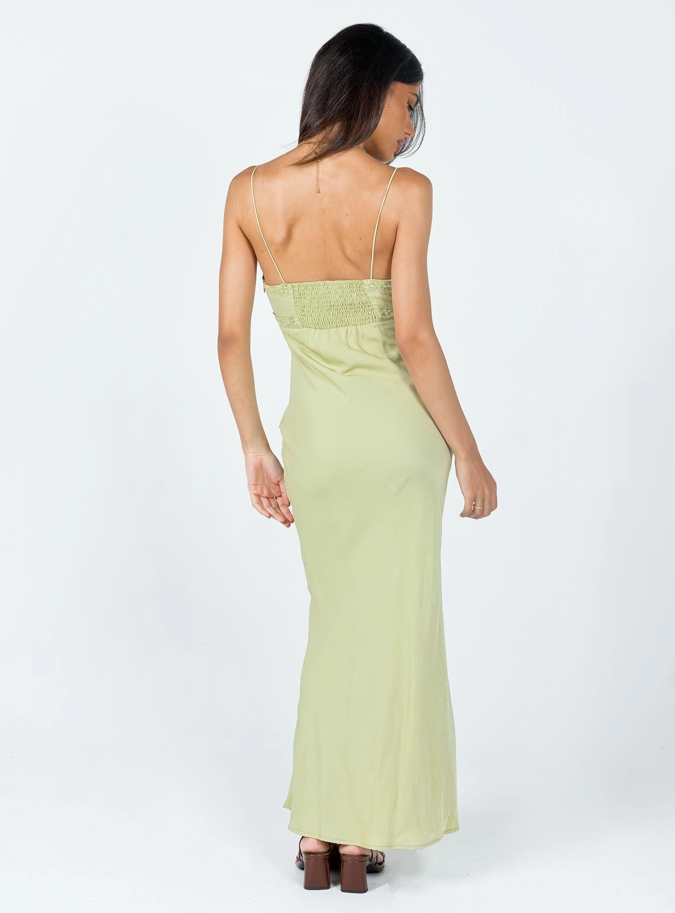 Smooth Motion Clear Blush Emily Maxi Dress Green