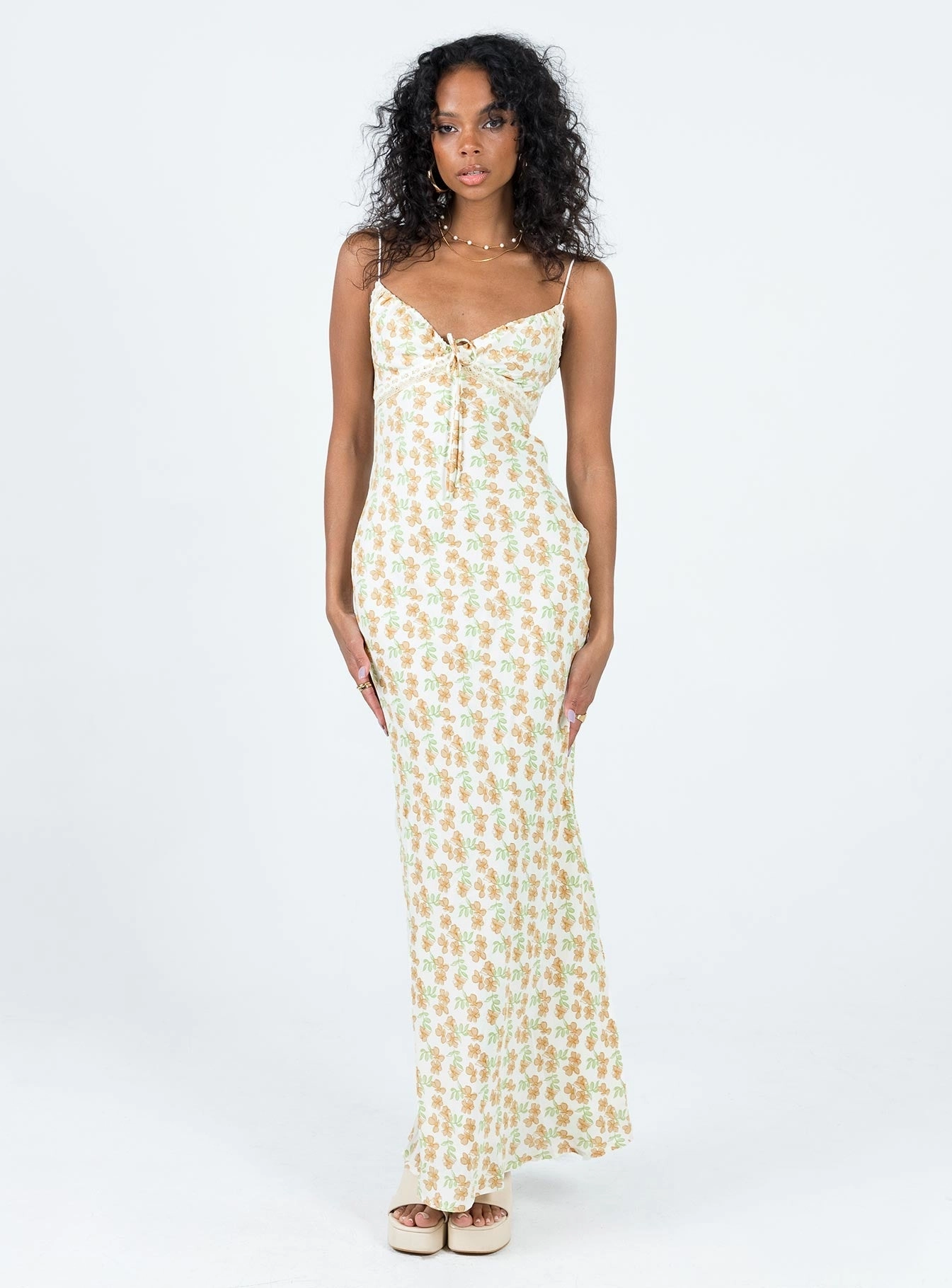 Essential Style Emily Maxi Dress Orange Floral
