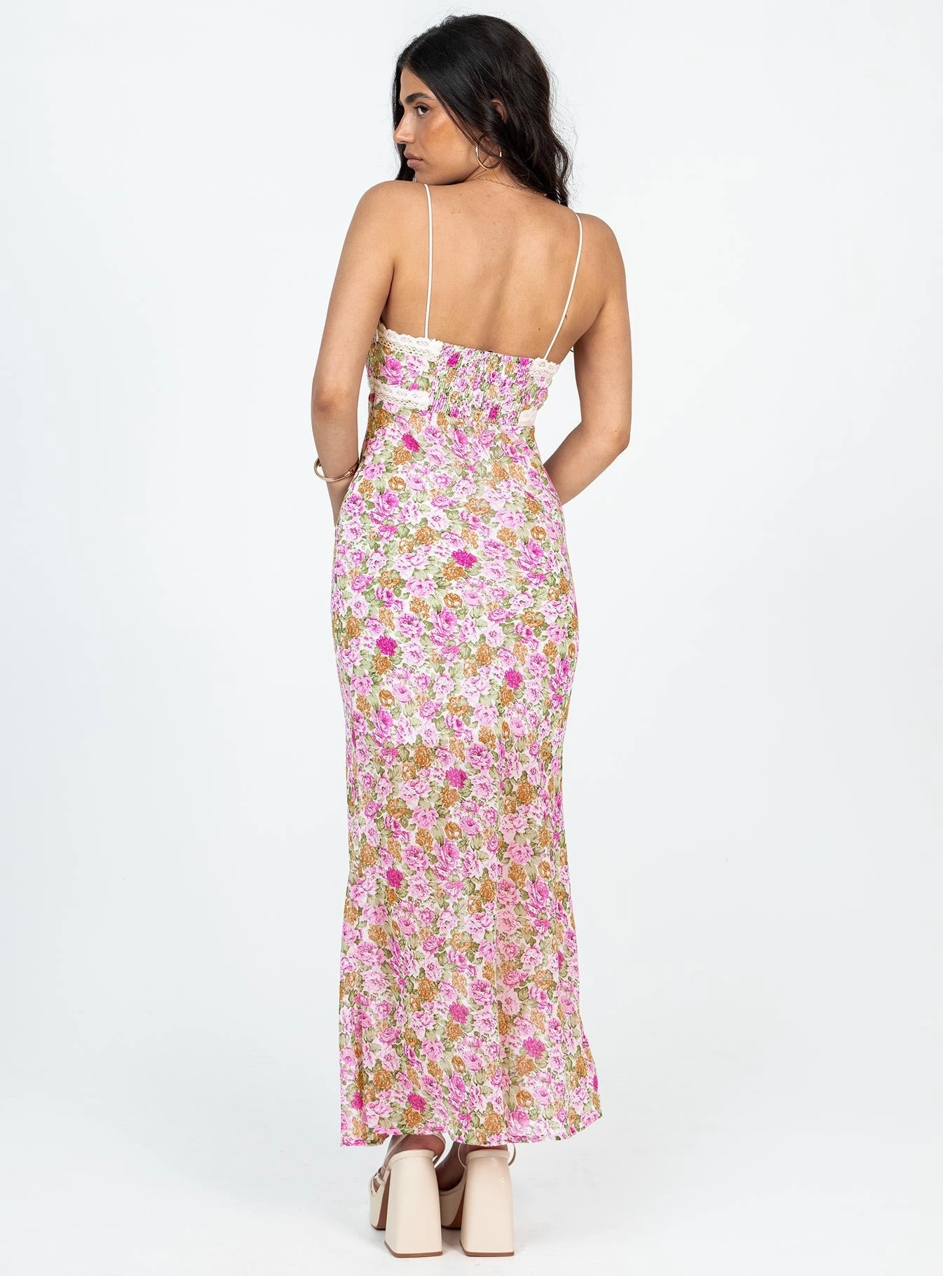 Emily Maxi Dress Pink Floral Petite Easy Vibe Street Edge