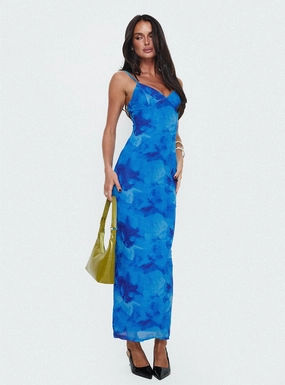 All Layer Hathaway Maxi Dress Blue Floral