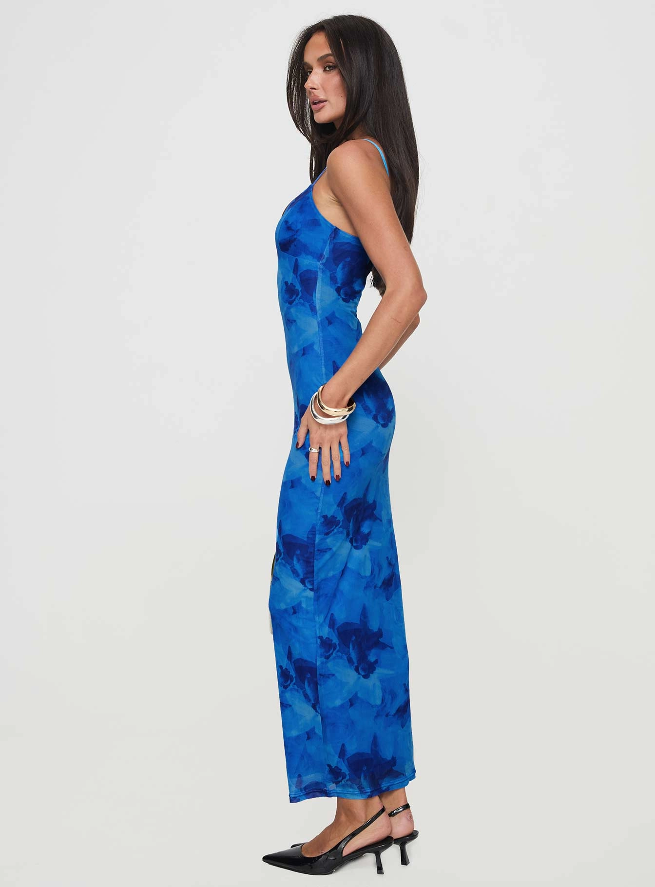 Timeless Look Wear Fashion Look Hathaway Maxi Dress Blue Floral