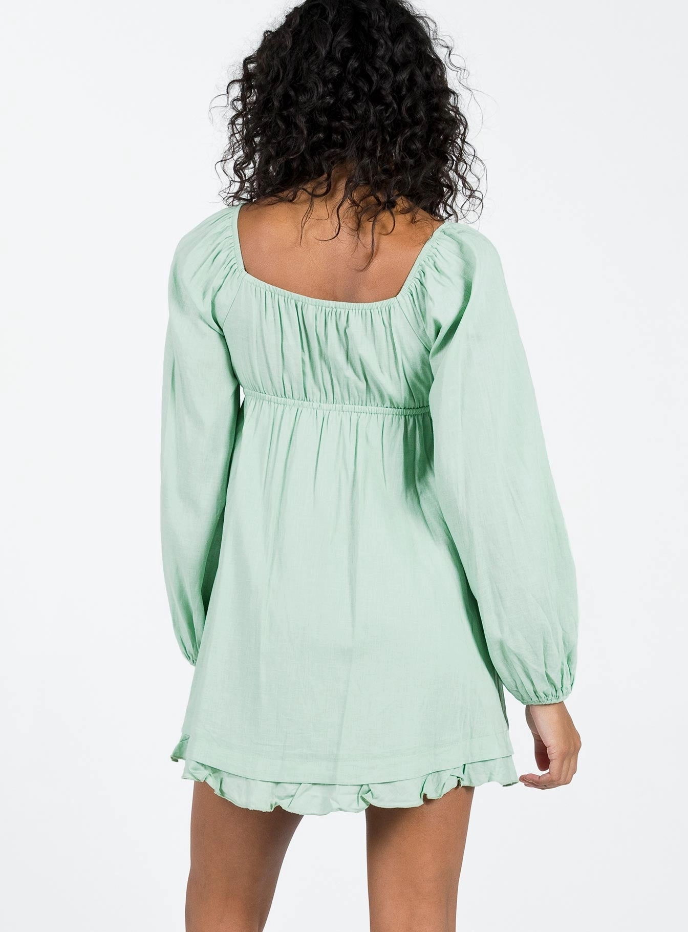 Everyday-Use Easy Go Empress Of Love Long Sleeve Mini Dress Sage
