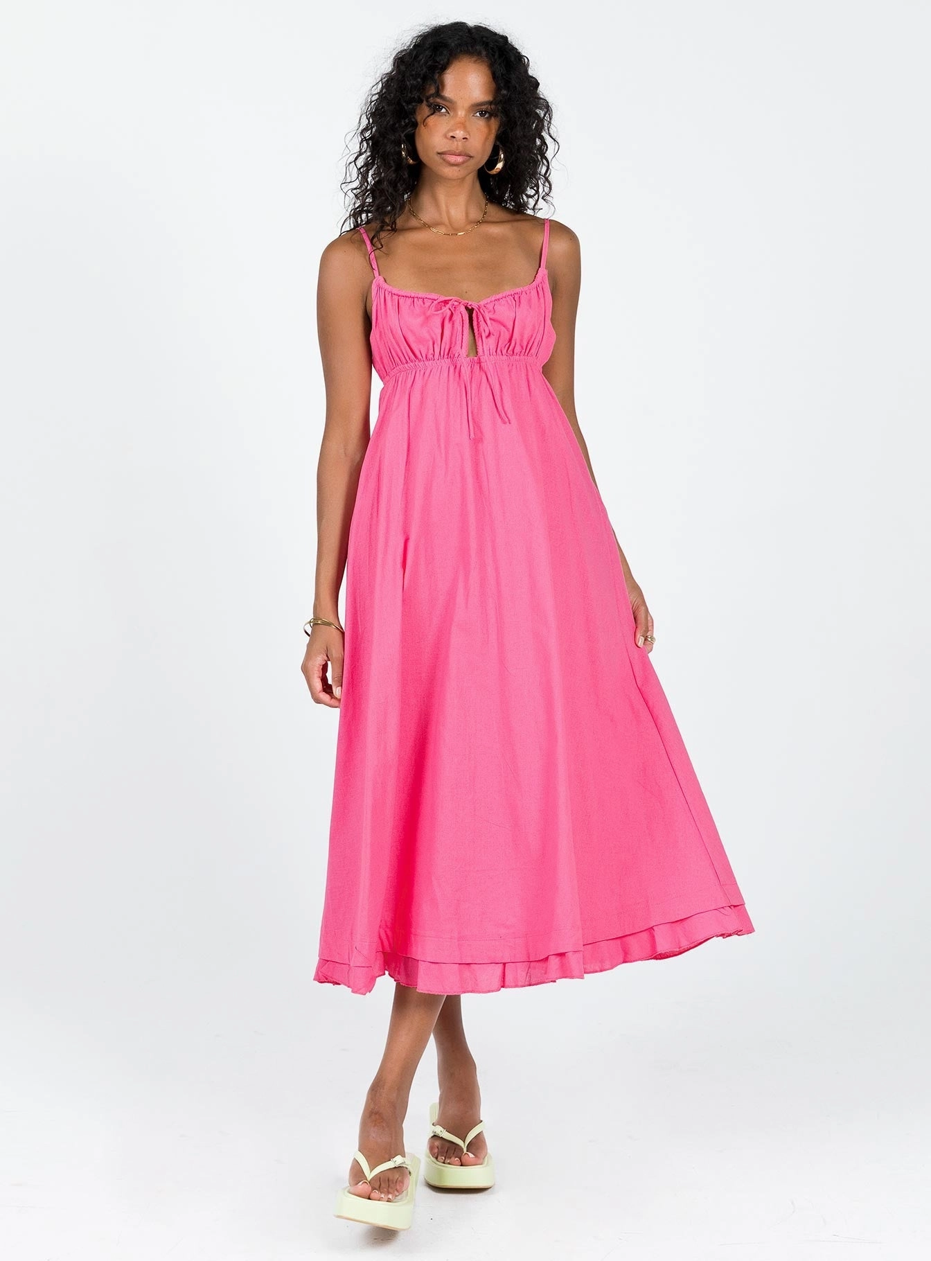 Olive Fresh Classic Line Empress Of Love Midi Dress Pink
