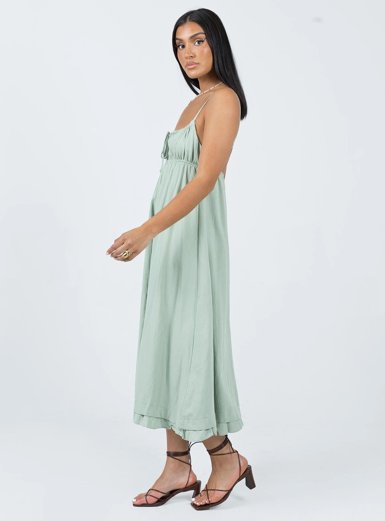 Empress Of Love Midi Dress Sage Morning Wear Grace Color