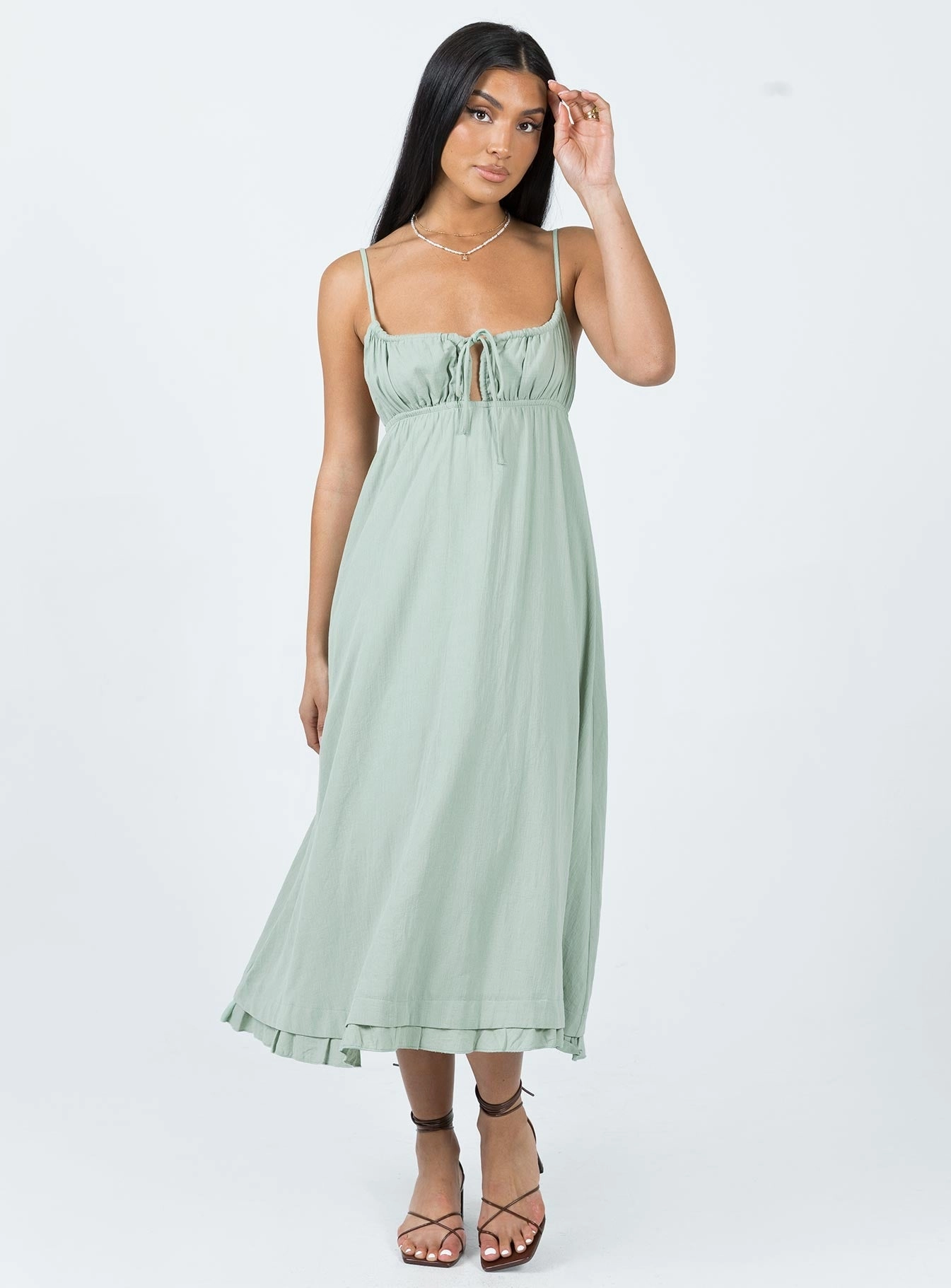 Luxe Look EasyCareMaterial Empress Of Love Midi Dress Sage