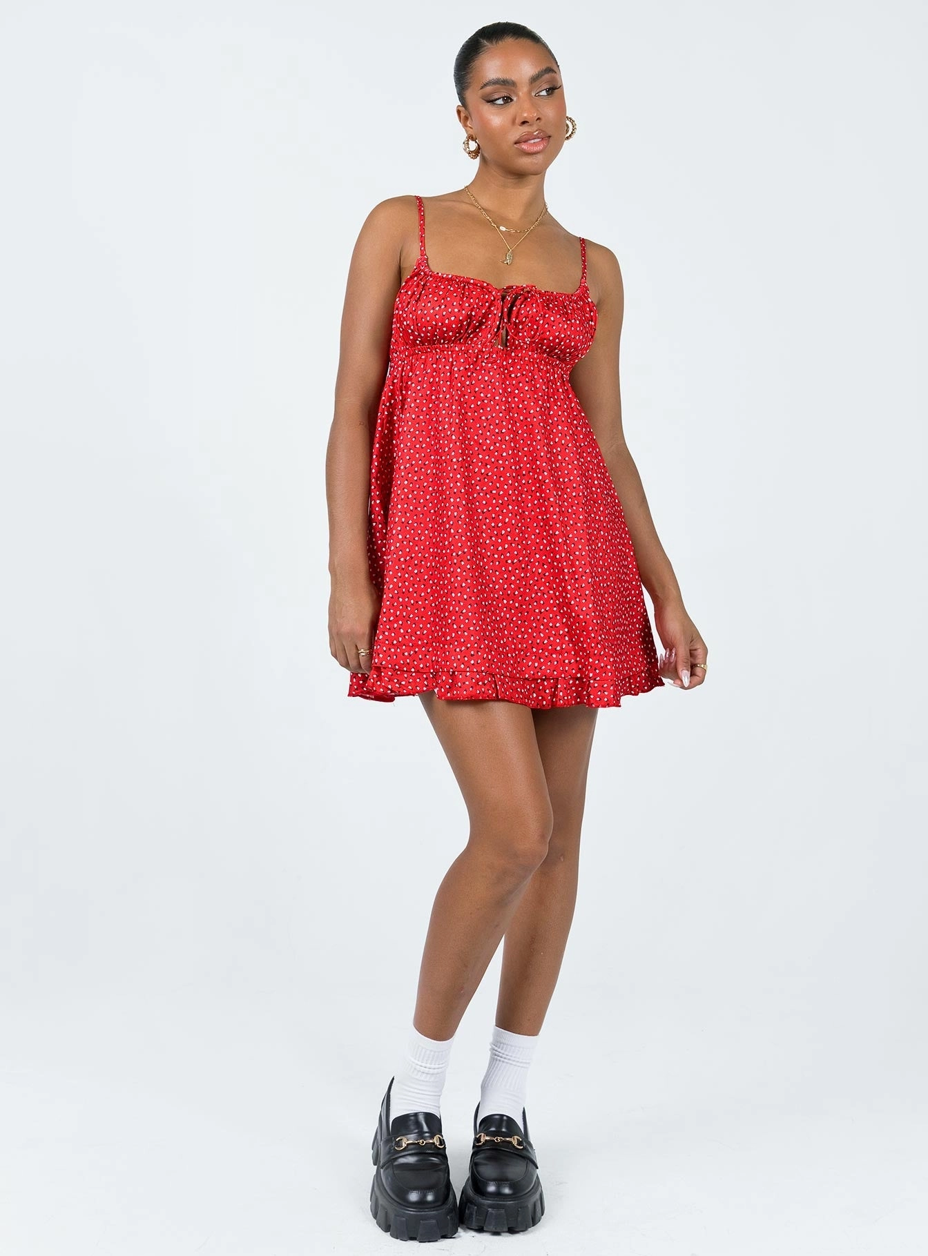 Refined Form Vibrant Aesthetic Empress Of Love Mini Dress Red