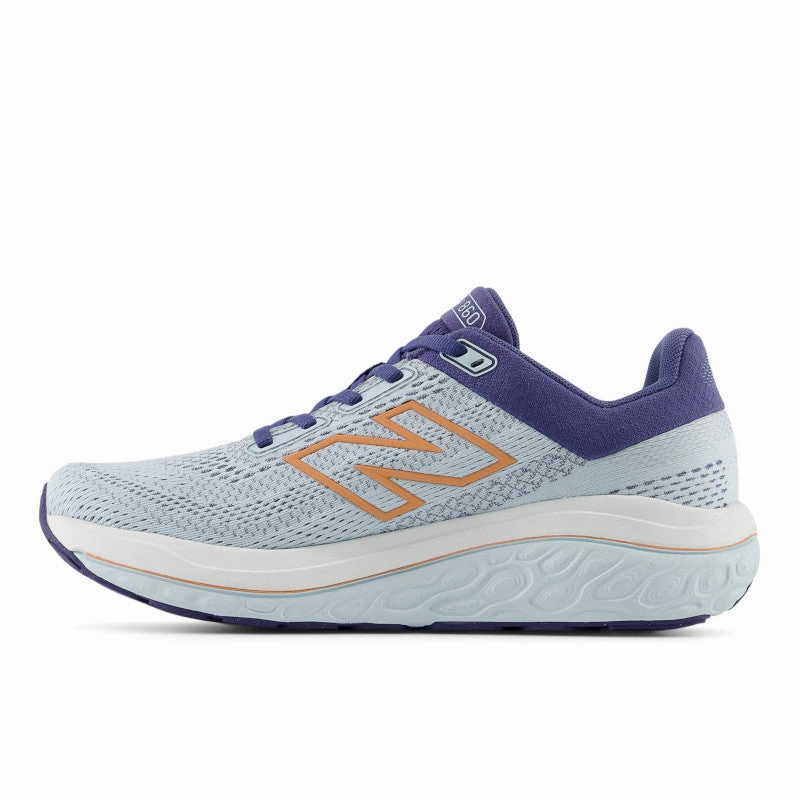 Fresh Foam X 860v14 - Frosted Glass with Dream State and Peach Nectar - Women's tennis player shoes Anatomical Footbed Design