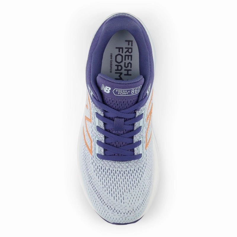 Thermoplastic Upper Hyper Compression Foam Fresh Foam X 860v14 - Frosted Glass with Dream State and Peach Nectar - Women's