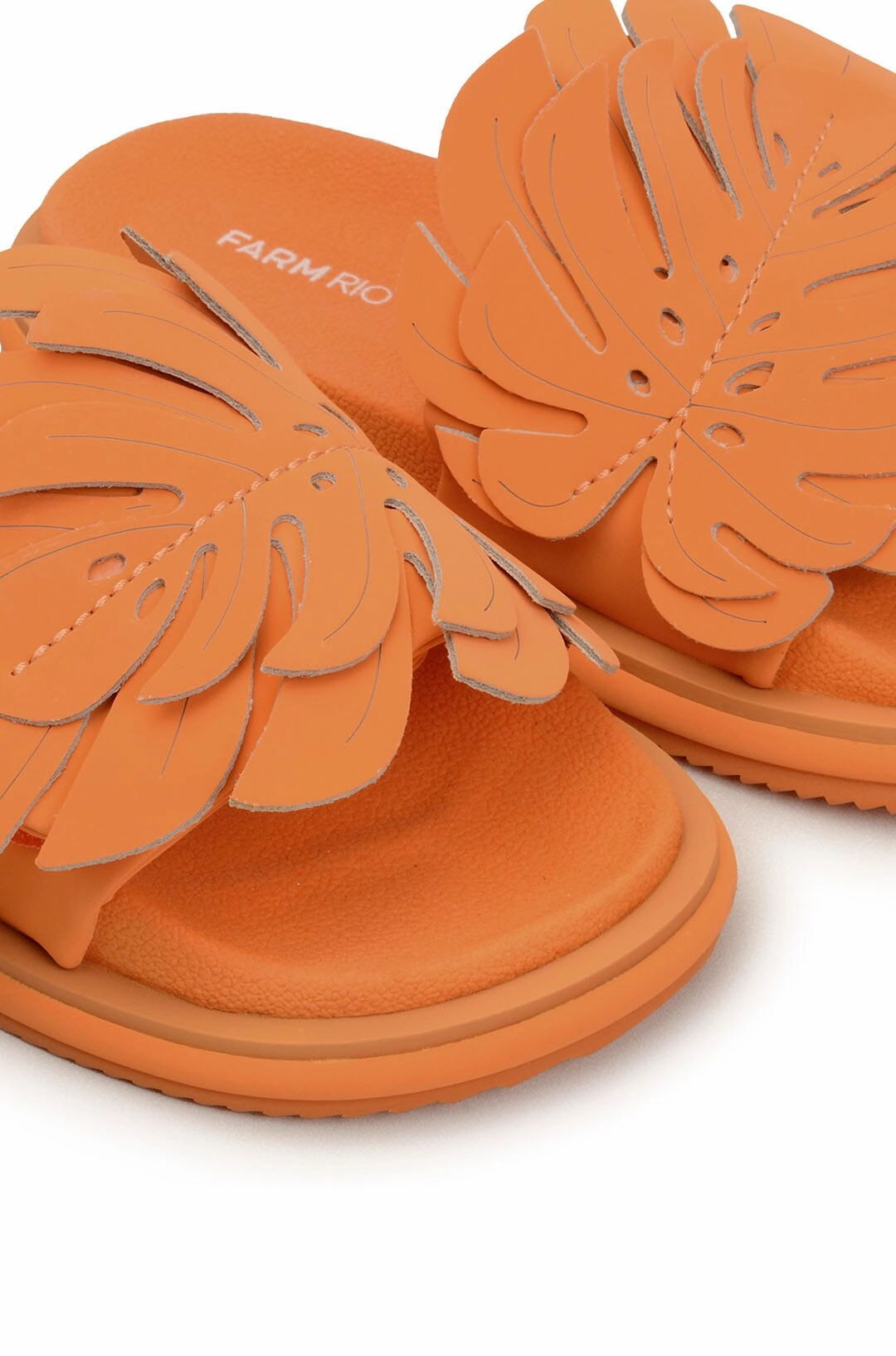 Functional Ultra Light Cushioning Orange Monstera Anatomic Slide Sandal