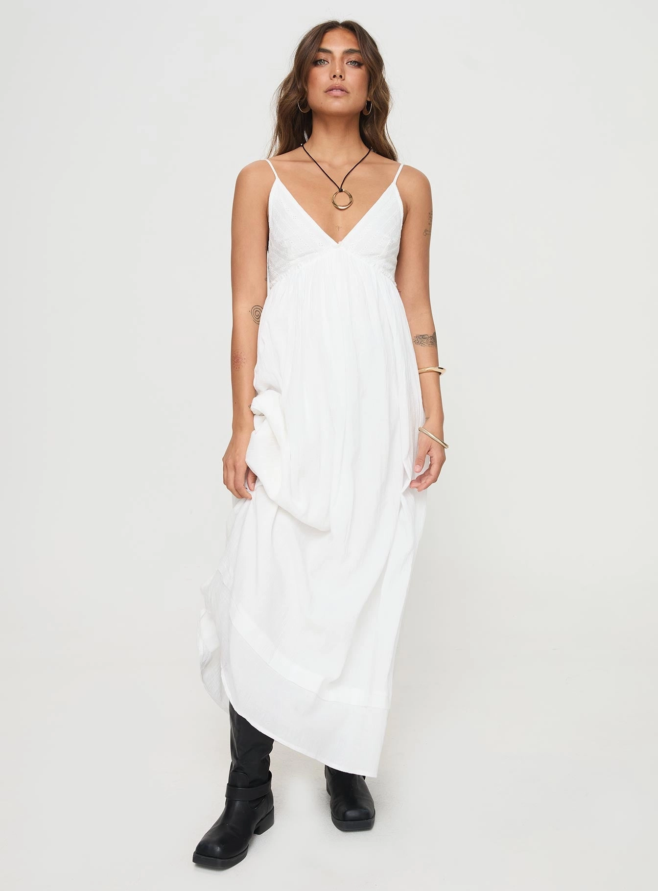 Tactile Feel Eriksson Maxi Dress White