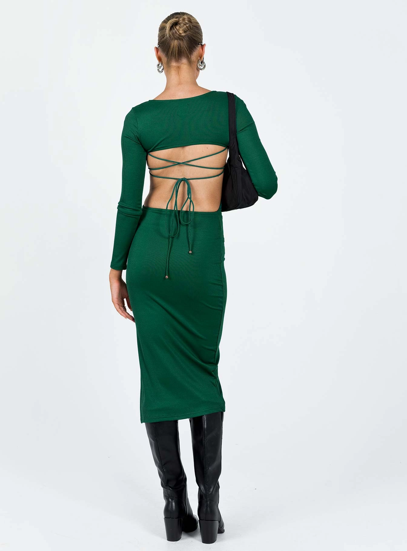 Esplin Long Sleeve Midi Dress Green All Day