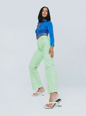 The Ragged Priest Prism Jeans Green Breathable Weekend Warrior Travel Outfit