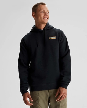 Soft Knit Piece Men's Kathmandu Heritage Logo Slouchy Hoodie - Black