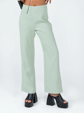 Euros Pants Dark Green Slim Look Base Layer