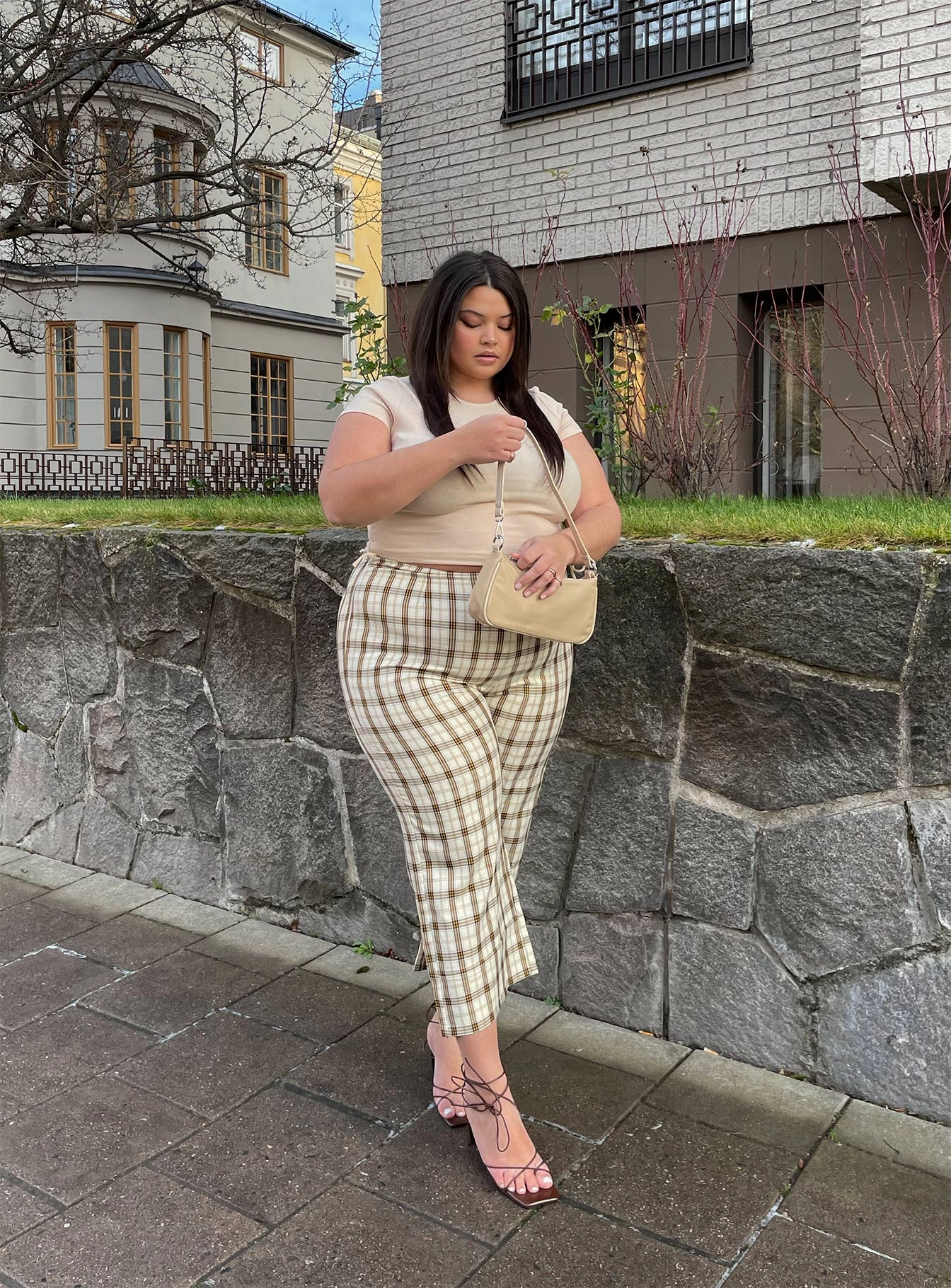 hypoallergenic material Breath Friendly Euros Pants Yellow Check Curve