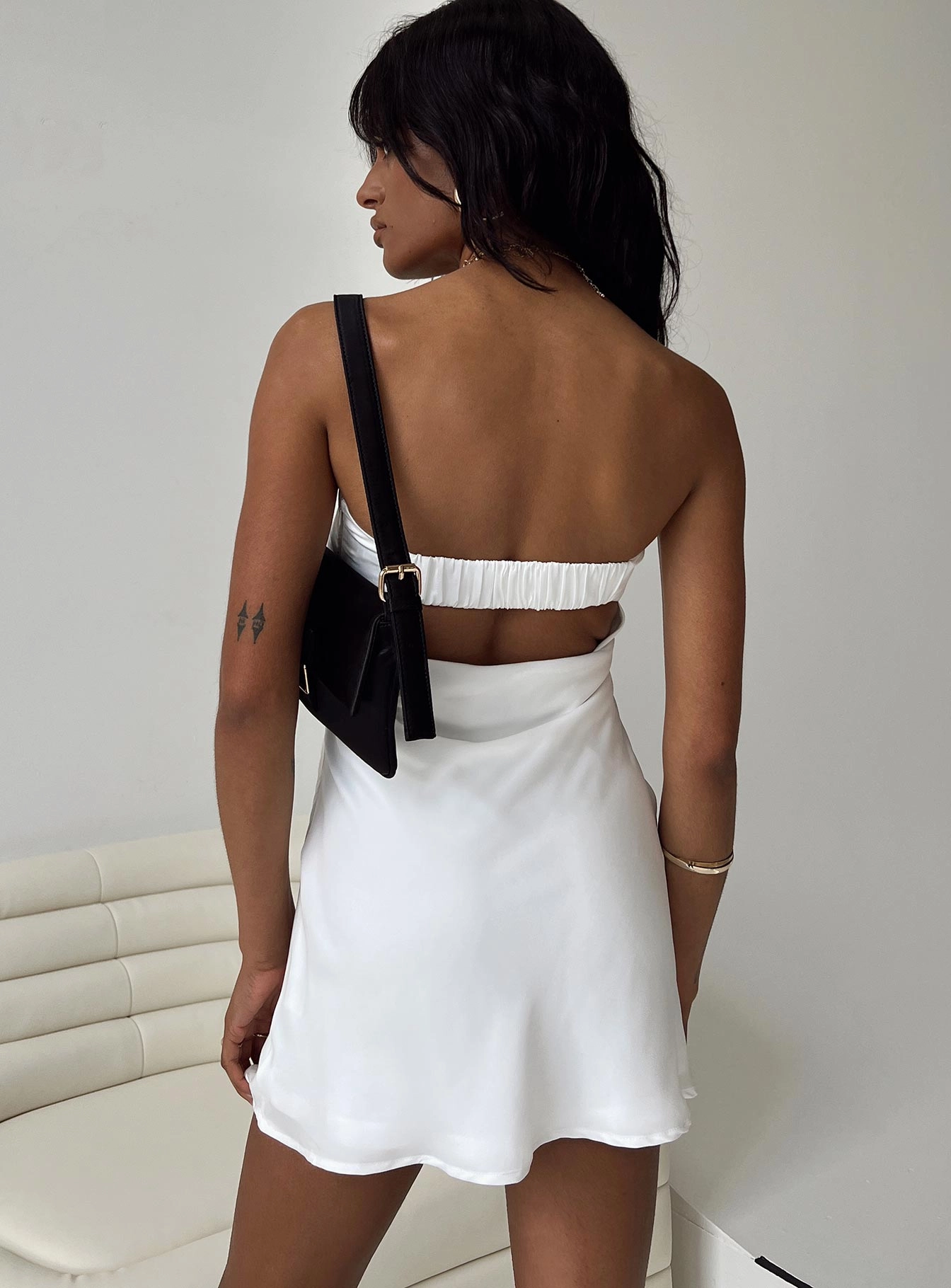 Texture Blend Love Energy Phillipa Mini Dress White
