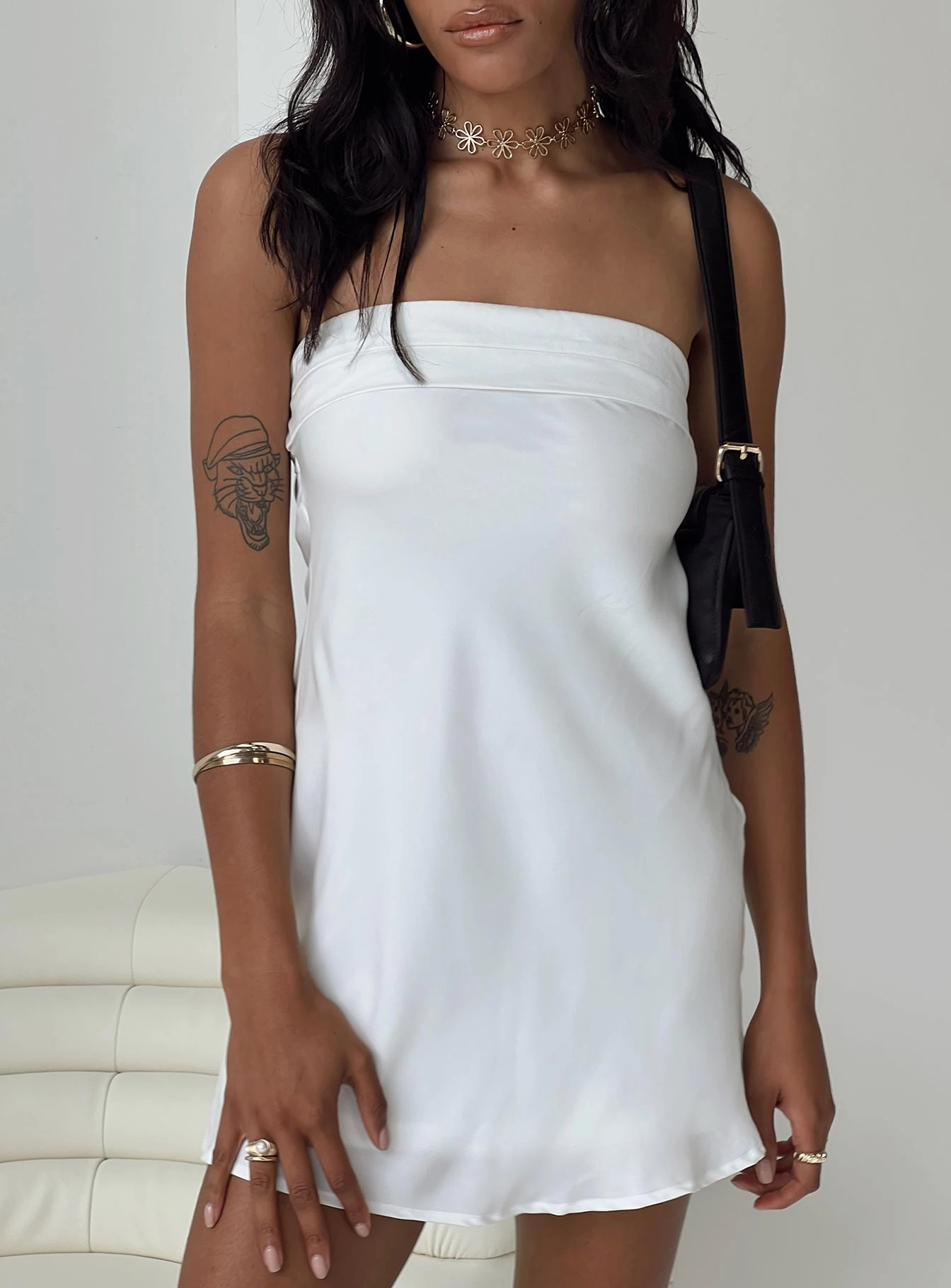 Phillipa Mini Dress White Cozy Silhouette Formal-look