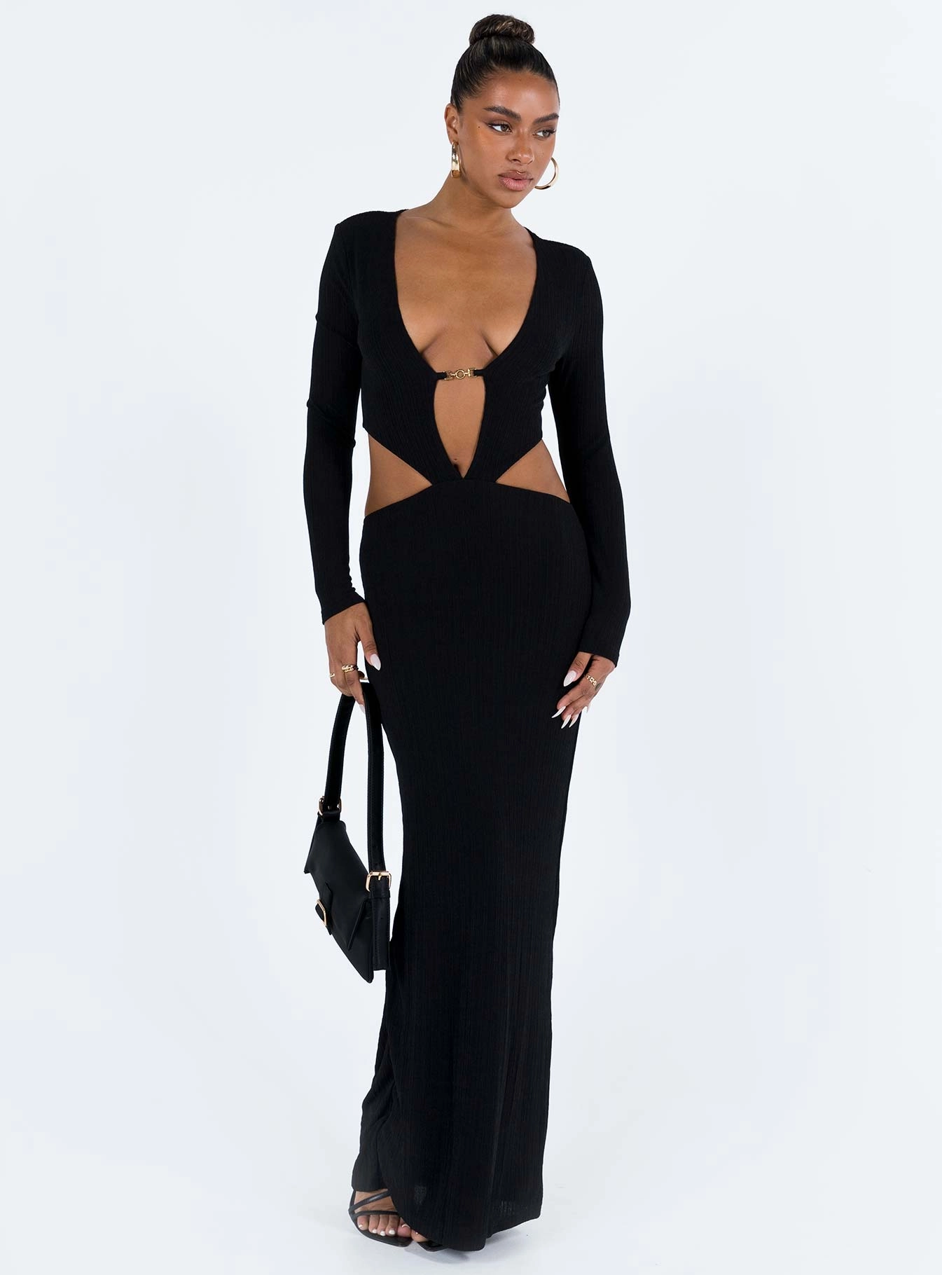 Cozy Layers Everton Maxi Dress Black