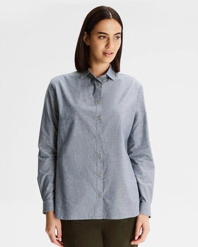 Women's Flaxton LT Long Sleeve Shirt - Chambray Blue Layering Piece