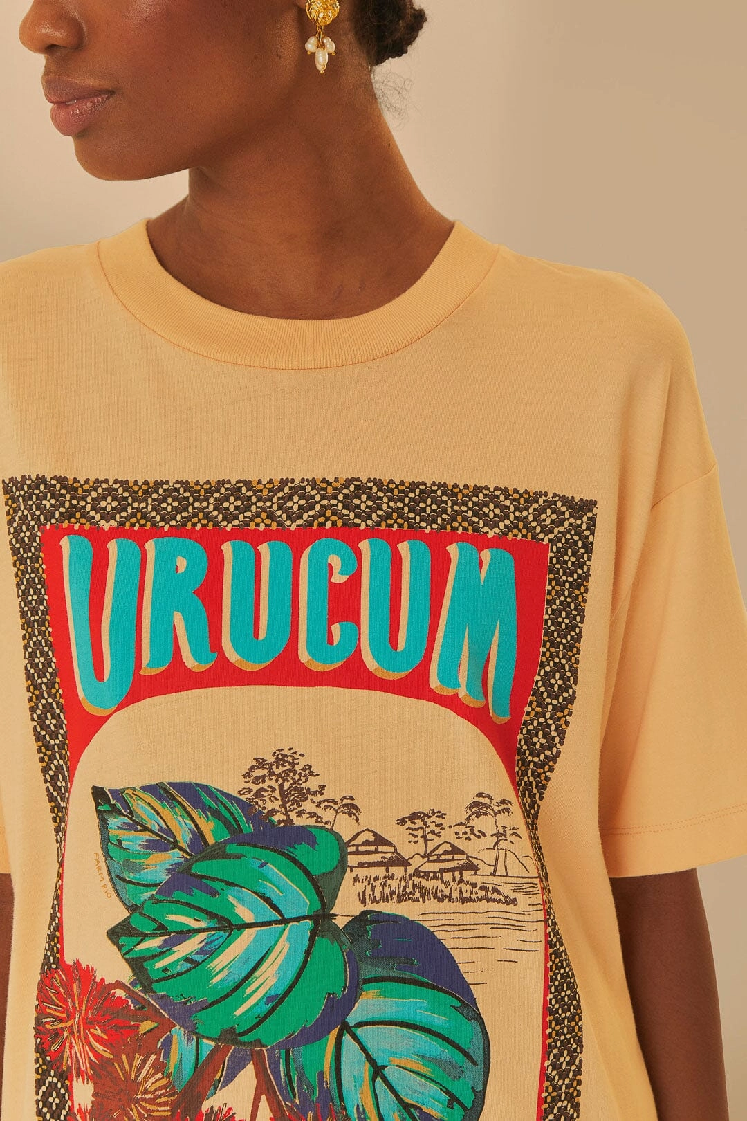 Urucum Relaxed T-Shirt Reinforced Collar