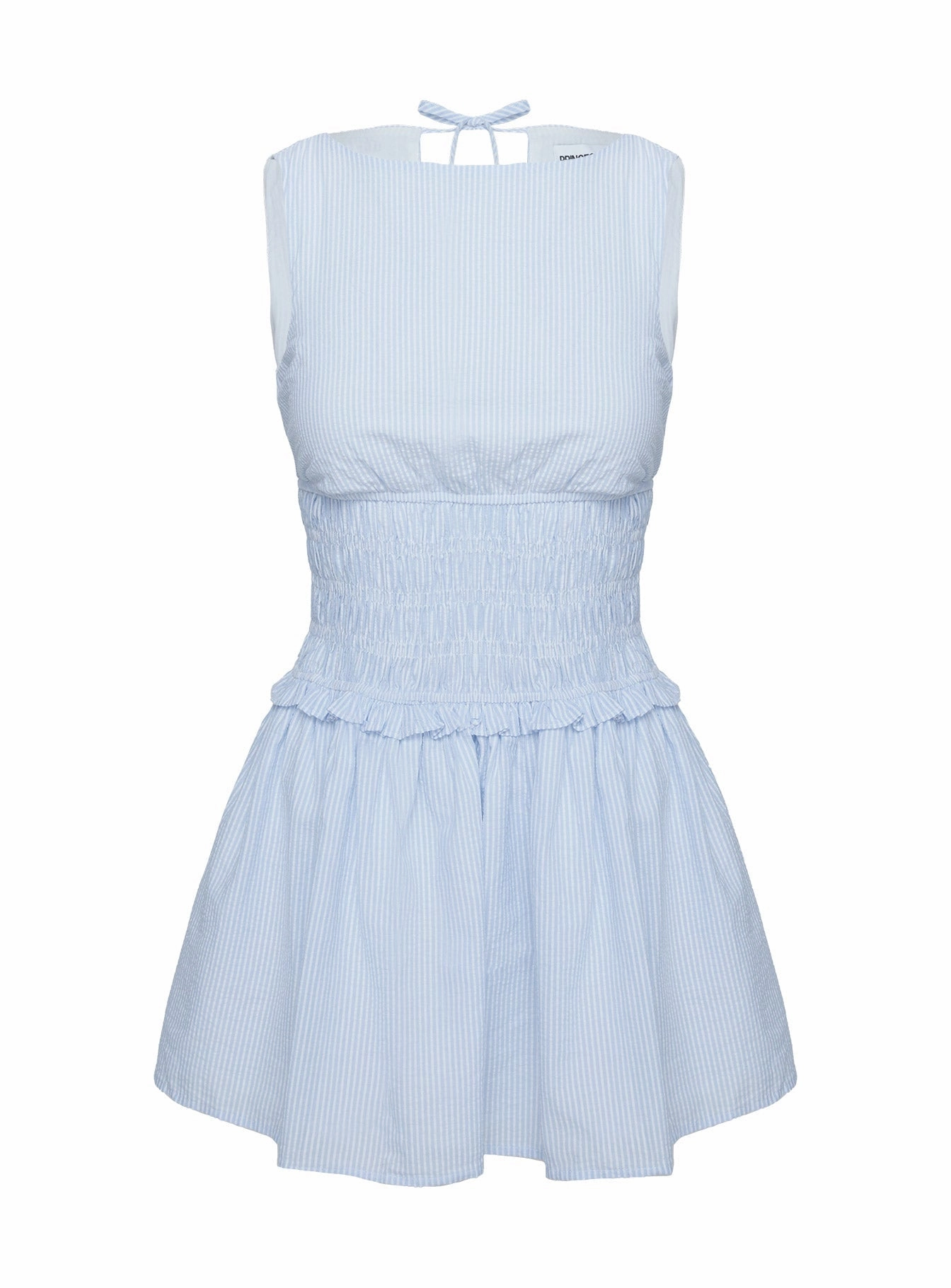 Yennifer Shirred Mini Dress Blue / White Petite Gradient Shade