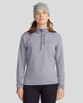 Women's Seeker Fleece ? Zip Pullover - Dark Haze Adjustable drawstring