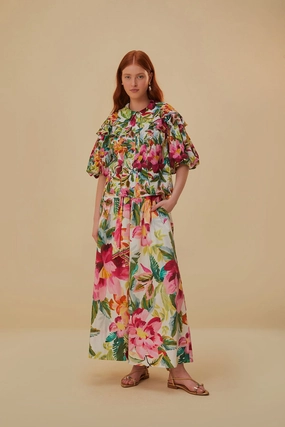 Off-White Painted Flowers Maxi Skirt Balanced Outfit