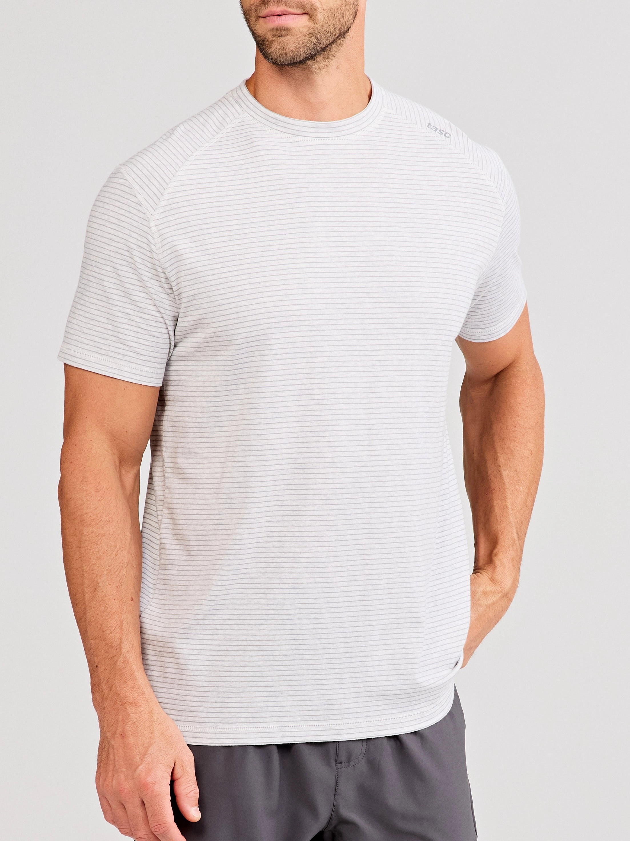 Carrollton Fitness T-Shirt - Mini Stripe Award-winning Smart Casual Look