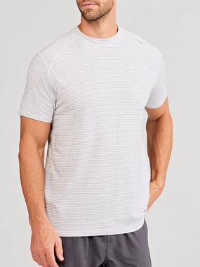 Outdoor Leisure Look Soft Cotton Feel Carrollton Fitness T-Shirt - Mini Stripe