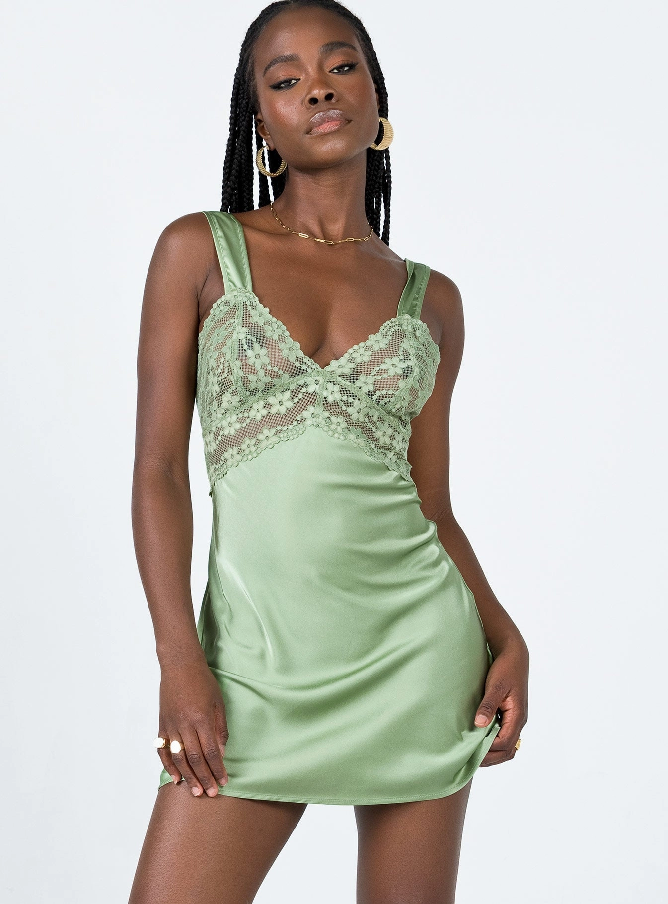 Bel Air Mini Dress Green Breath Soft Fashion Mix