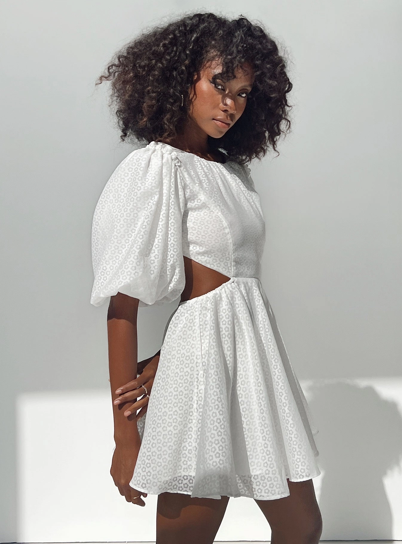Marano Mini Dress White Smooth Outline