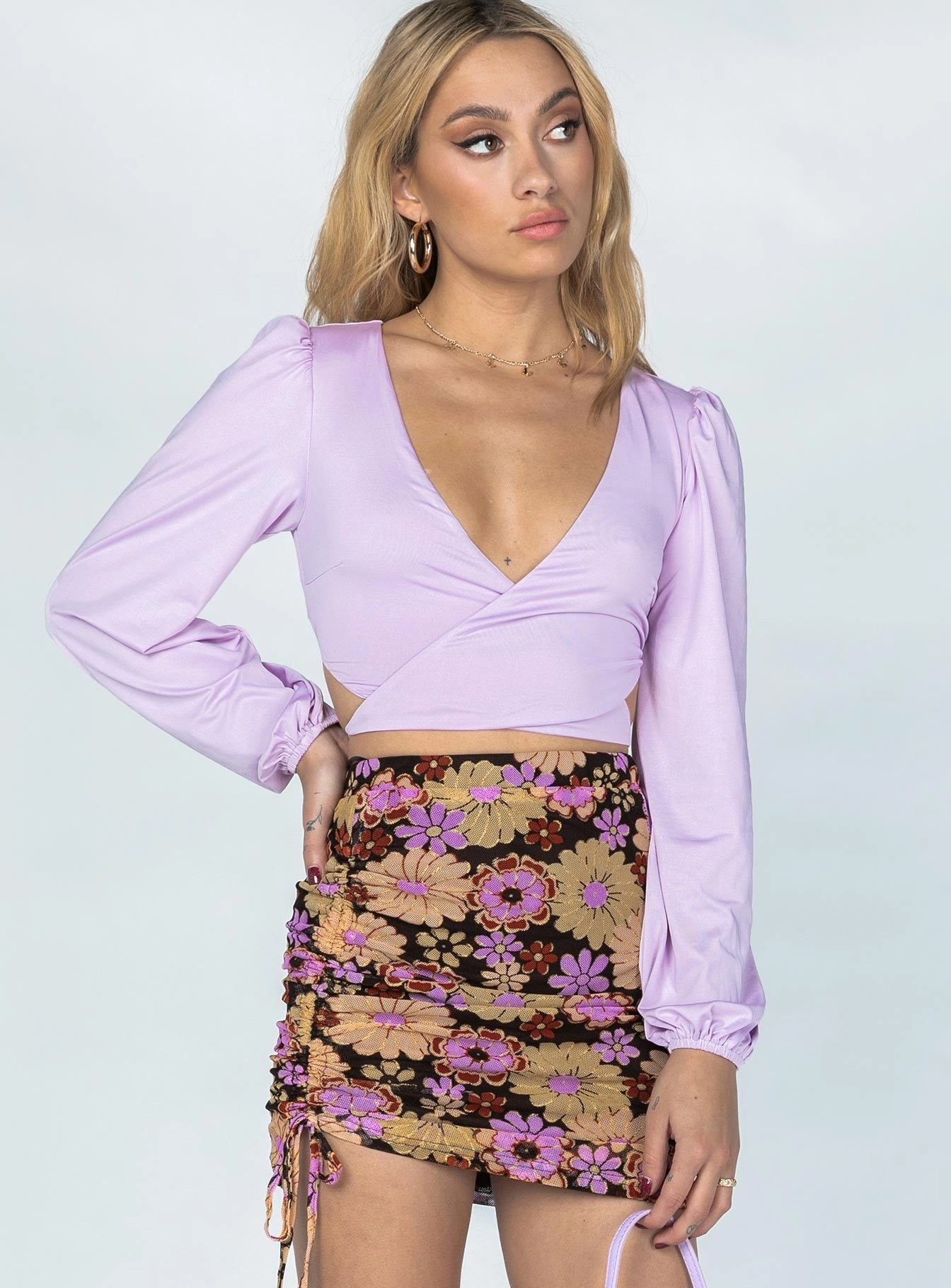 Neat Look Rylan Mini Skirt Purple