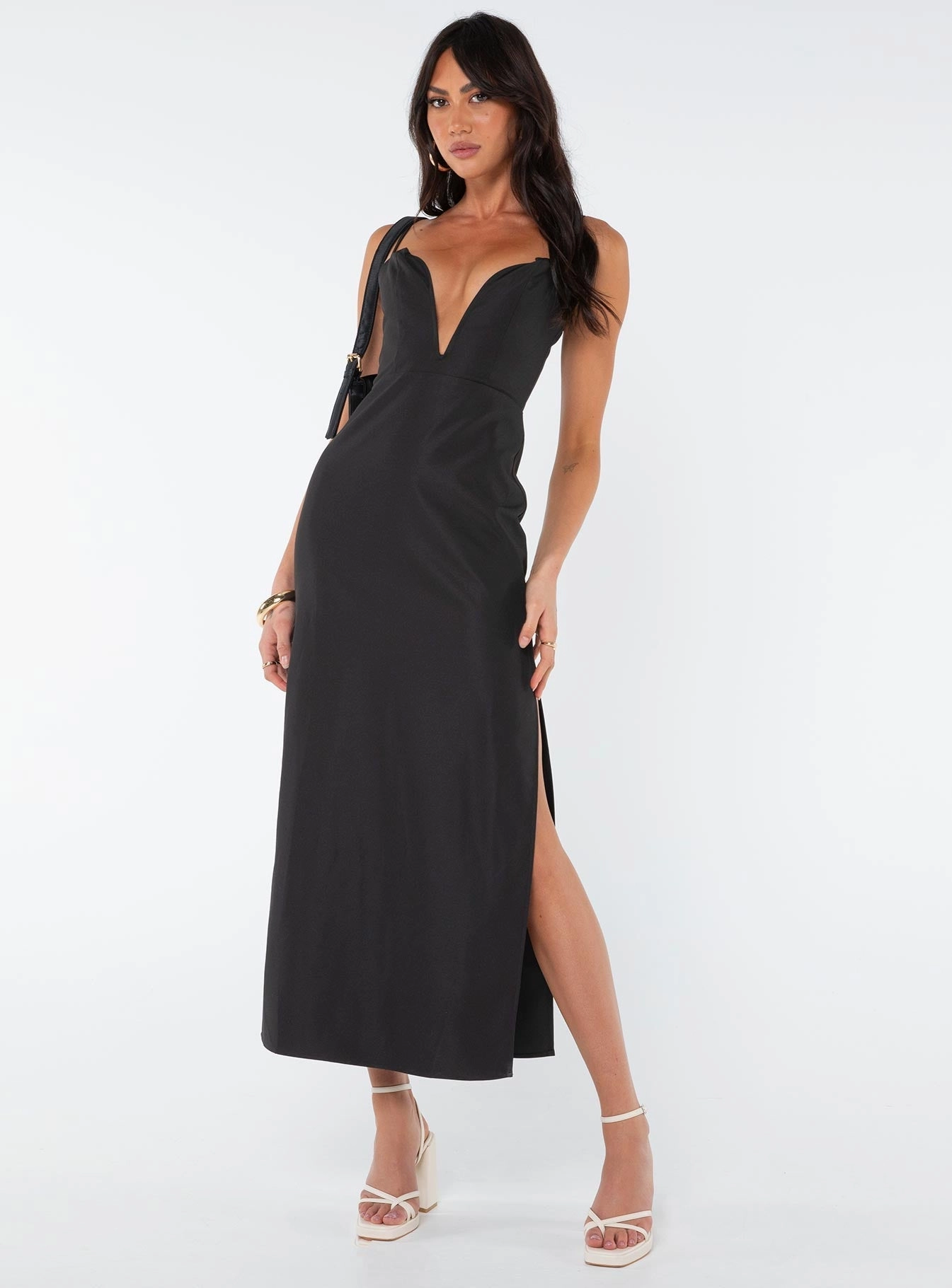 Risha Corset Midi Dress Black Care-Instructions-Included