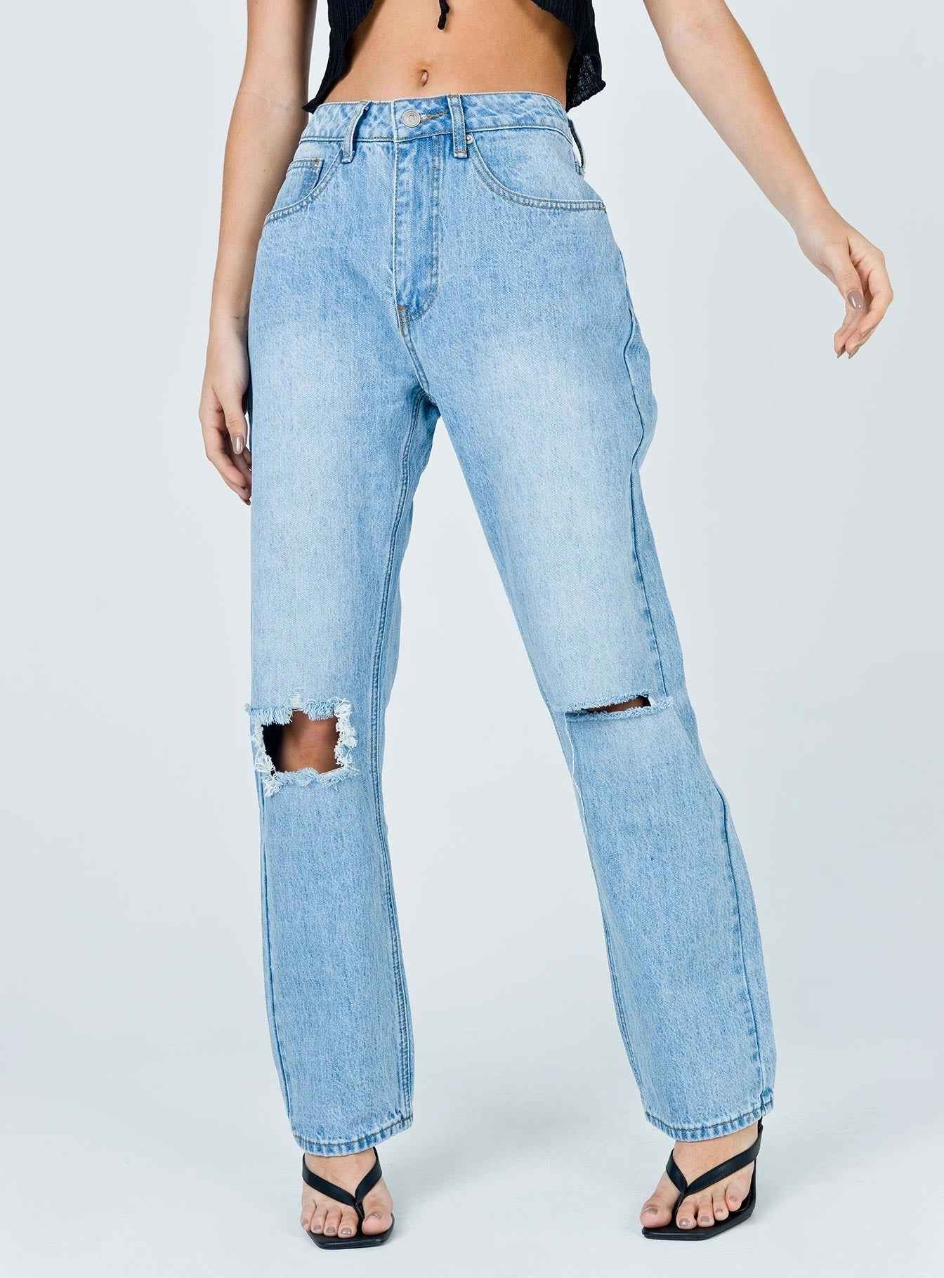 Go Out Style Fairmount Straight Leg Jean Light Wash Denim