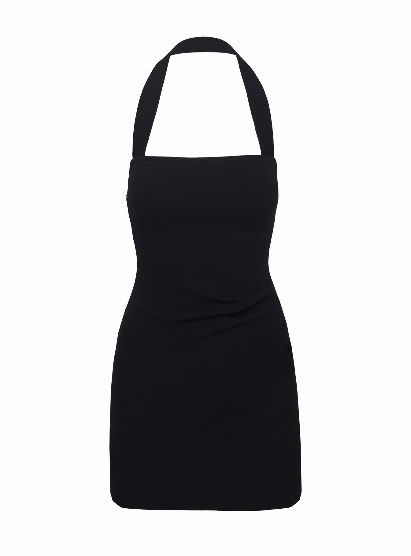 Harmonious Layers Comfort Look Haltshell Mini Dress Black