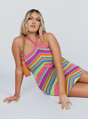 Daphne Mini Dress Stripe Comfortable and Flattering